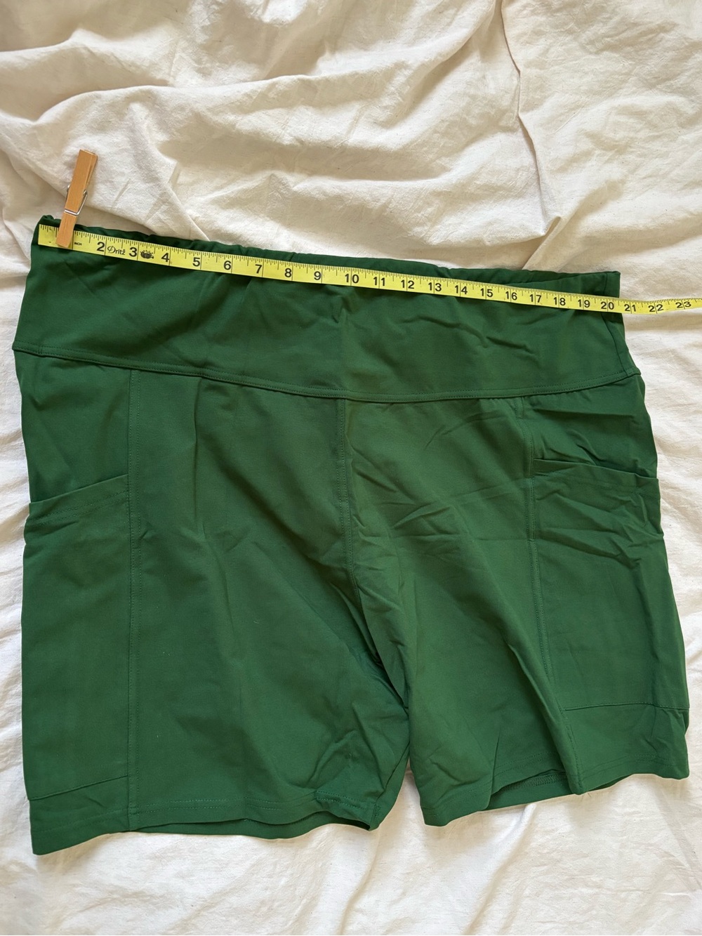Svaha Women-Owned company Green Athletic Shorts with Side Pockets 4X - Picture 9 of 12